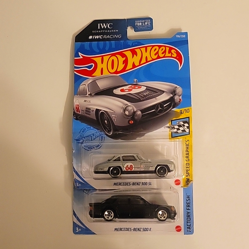 Hotwheels mercedes 300 sl & mercedes 500 E